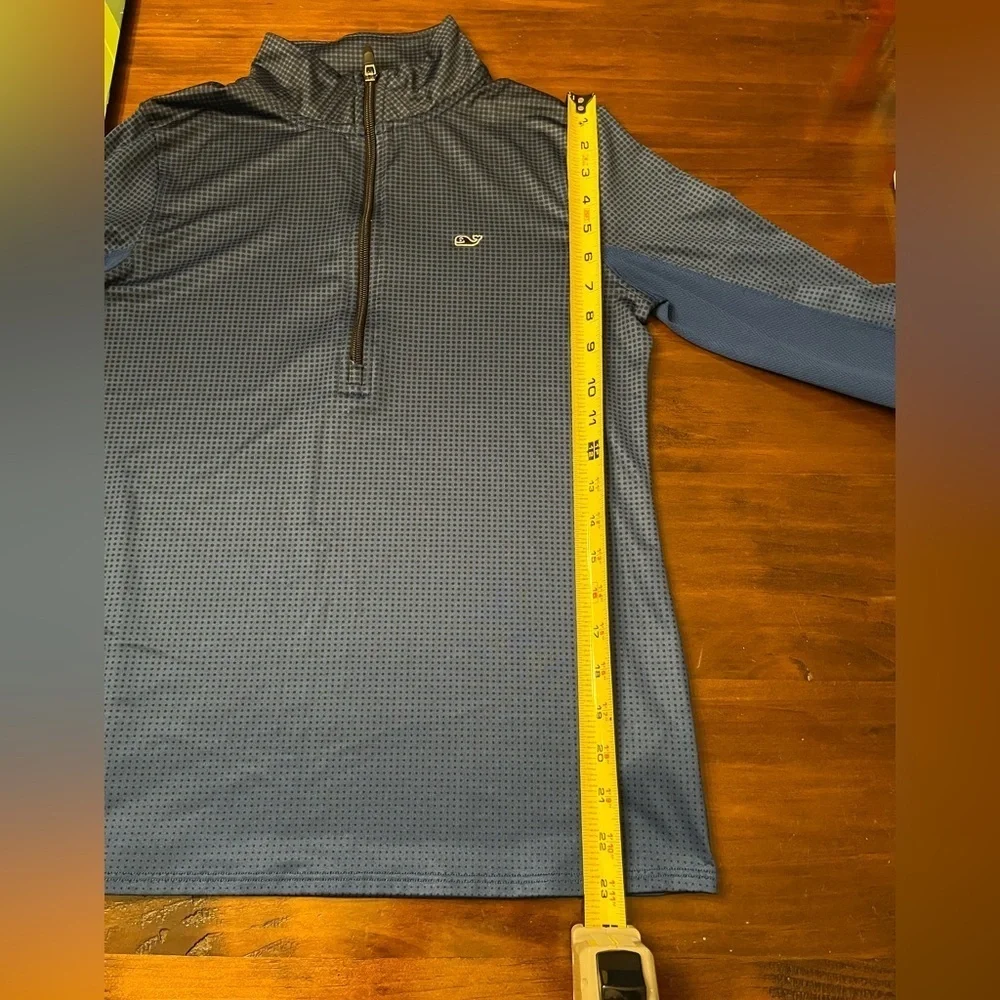 XS Vineyard Vines performance quarter zip in blue/black